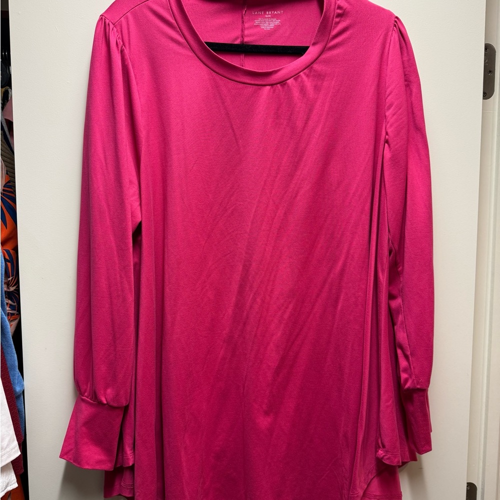 Lane Bryant Fuchsia Long Sleeve Top